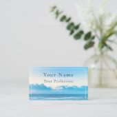 Carte De Visite Scène de plage bleue calme personnalisable (Debout devant)