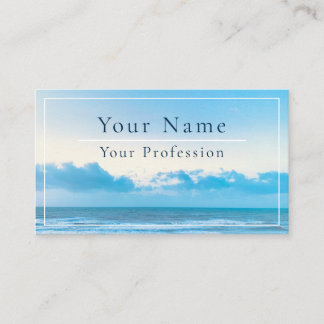 Carte De Visite Scène de plage bleue calme personnalisable
