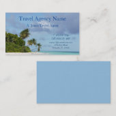 Carte De Visite Scène de plage d'agence de voyages (Devant / Derrière)