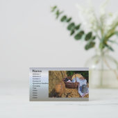 Carte De Visite Scène de récolte d'action de grâce avec Casquette  (Debout devant)