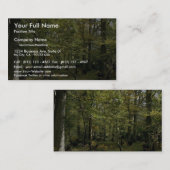 Carte De Visite Scène de région boisée de la forêt (Devant / Derrière)
