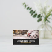 Carte De Visite Scène de rue, Snow Removal Company Publicité (Debout devant)