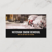 Carte De Visite Scène de rue, Snow Removal Company Publicité (Devant)