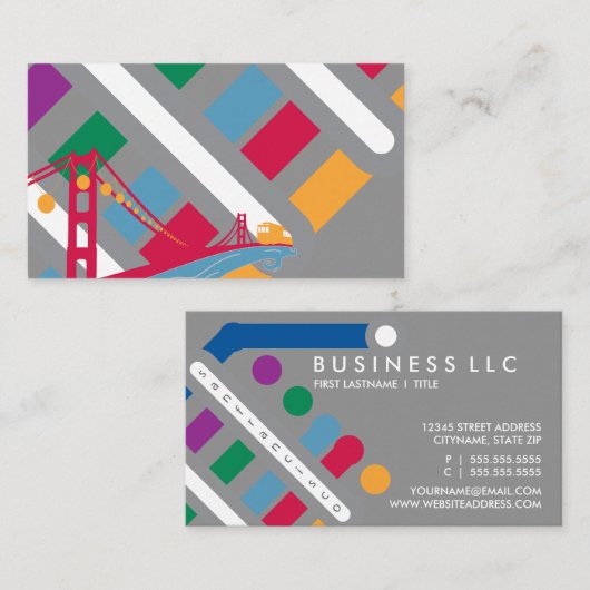 Carte De Visite scène de San Francisco (Devant / Derrière)