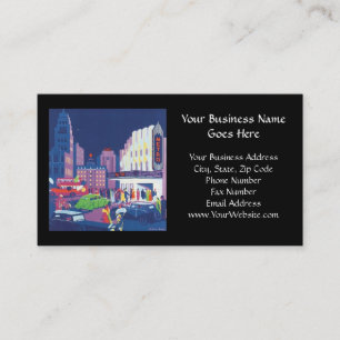 Carte De Visite Scène de théâtre de ville de Calcutta d'art déco