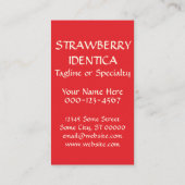 Carte De Visite scène d'hiver de la fraise (Dos)