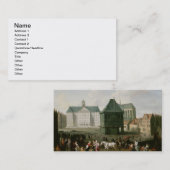 Carte De Visite Scène du marché avant le palais de barrage, (Devant / Derrière)