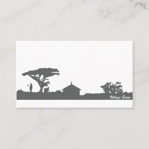 Carte De Visite Scène du village