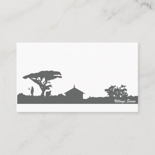 Carte De Visite Scène du village (Devant)