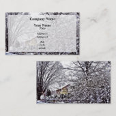 Carte De Visite Scène hivernale (Devant / Derrière)