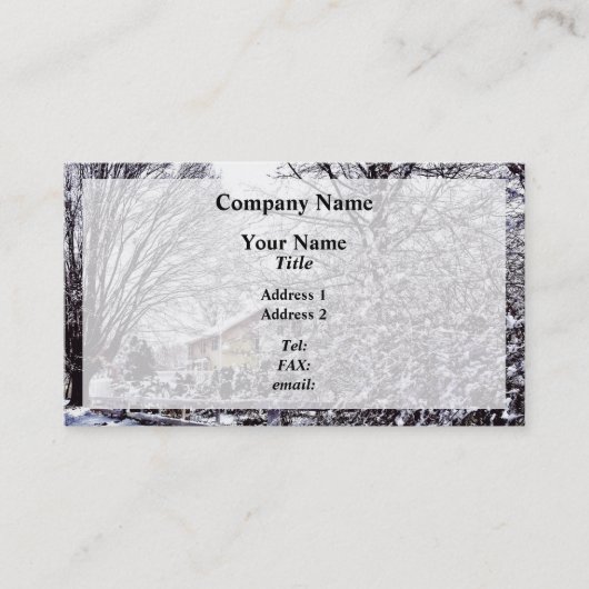 Carte De Visite Scène hivernale (Devant)