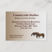 Carte De Visite Scène hivernale Cheval Stables (Dos)