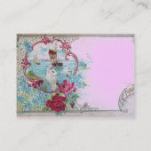 CARTE DE VISITE SCÈNE MARINE ROMANTIQUE AVEC DOVE ET MONOGRAPHIE R (Dos)