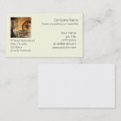 Carte De Visite Scène rustique de pompe, de puits et de roue (Devant / Derrière)