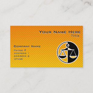Carte De Visite Scènes de justice orange jaune