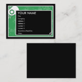 Carte De Visite schéma de blocs : L : vert : (Devant / Derrière)