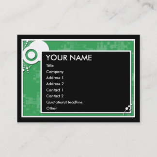 Carte De Visite schéma de blocs : L : vert :