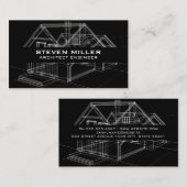 Carte De Visite Schéma des plans directeurs de la maison | Archite (Devant / Derrière)