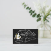 Carte De Visite Schéma des plans directeurs de la maison | Logo de (Debout devant)