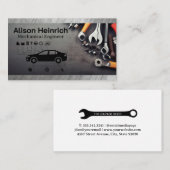 Carte De Visite Schéma des services de voiture | Outils mécaniques (Devant / Derrière)