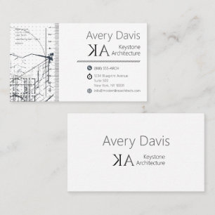 Carte De Visite Schéma directeur de l'ingénieur d'architecture mod