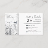 Carte De Visite Schéma directeur de l'ingénieur d'architecture mod (Devant)