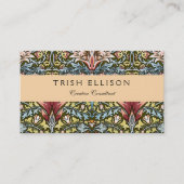 Carte De Visite Schéma floral William Morris Snakeshead (Devant)