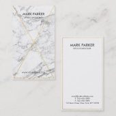 Carte De Visite Schéma moderne feuille d'or avec du marbre de (Devant / Derrière)