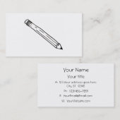 Carte De Visite Schéma unique amusement de dessin au crayon de (Devant / Derrière)