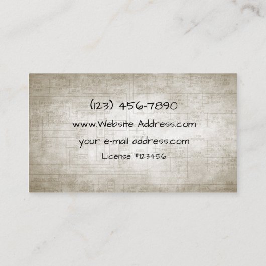 Carte De Visite Schémas électriques (Dos)