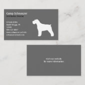 Carte De Visite Schnauzer Chien Silhouette (Devant / Derrière)