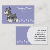 Carte De Visite Schnauzer de bande dessinée (Devant / Derrière)