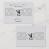 Carte De Visite Schnauzer (Giant) Peinture - Chien Art (Devant / Derrière)