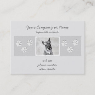 Carte De Visite Schnauzer (Giant) Peinture - Chien Art