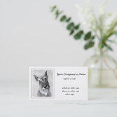 Carte De Visite Schnauzer (Giant) Peinture - Chien Art (Debout devant)