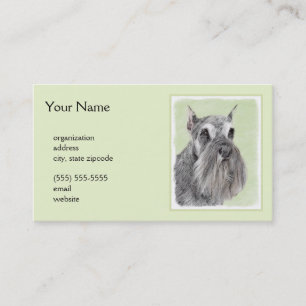 Carte De Visite Schnauzer (Giant, Standard) Peinture - Chien Art