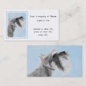 Carte De Visite Schnauzer (Giant, Standard) Peinture - Chien Art (Devant / Derrière)