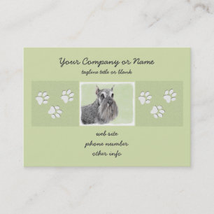 Carte De Visite Schnauzer (Giant, Standard) Peinture - Chien Art