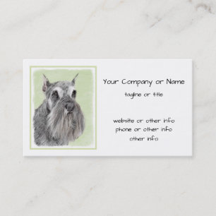 Carte De Visite Schnauzer (Giant, Standard) Peinture - Chien Art