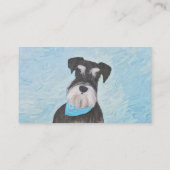 Carte De Visite Schnauzer (Miniature) Peinture - Chien original mi (Dos)
