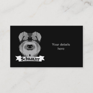 Carte De Visite Schnauzer noir et gris