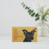 CARTE DE VISITE SCHNAUZER & PAPILLON (Debout devant)