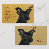 CARTE DE VISITE SCHNAUZER & PAPILLON (Devant / Derrière)