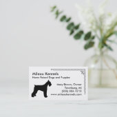 Carte De Visite Schnauzer Silhouette (Debout devant)