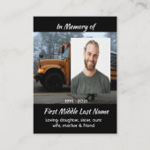 Carte De Visite School Bus Driver Memorial Keepsake  (Devant)
