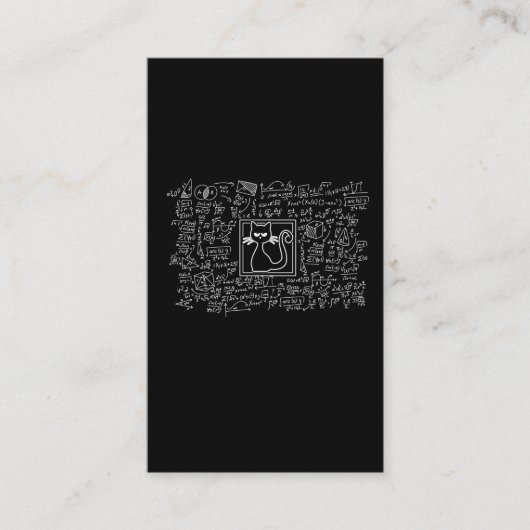 Carte De Visite Schrodingers Cat Box Funny Science Physique Nerd (Devant)