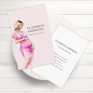 Carte De Visite Schwangere, schlicht-moderne aquarelle