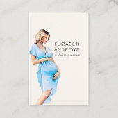 Carte De Visite Schwangere, schlicht-moderne aquarelle (Devant)