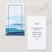 Carte De Visite Schwarze Linien Abstrait (Devant / Derrière)