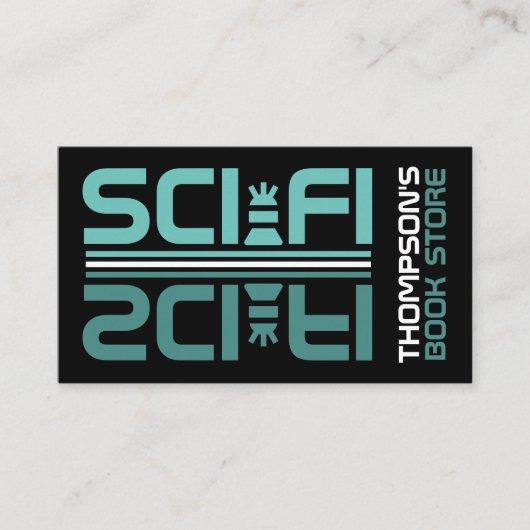 Carte De Visite Sci-Fi Logo, Book Store (Devant)